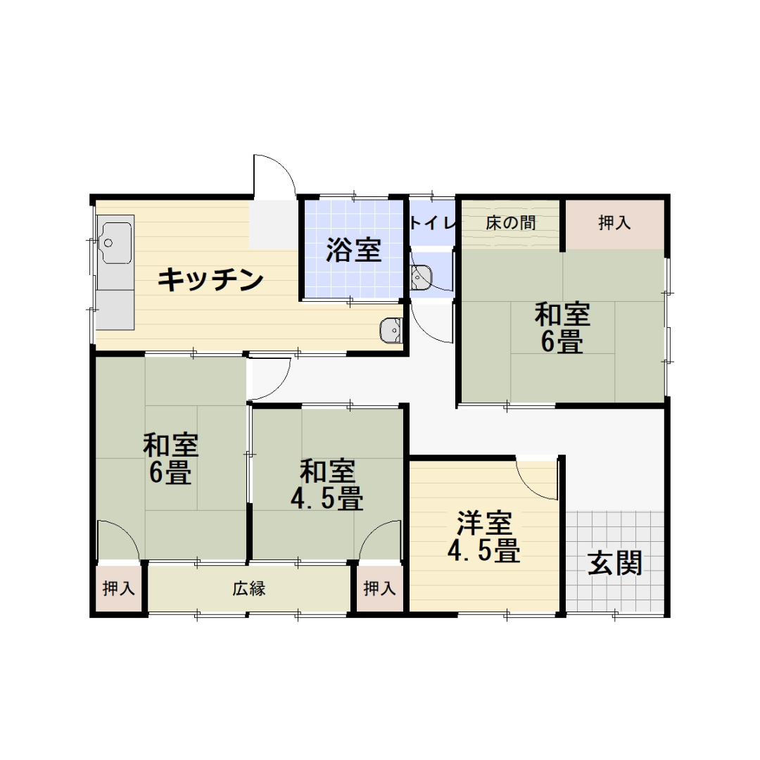 東松阪駅徒歩２分！！松阪市 大津町 平屋建 ４Ｋ